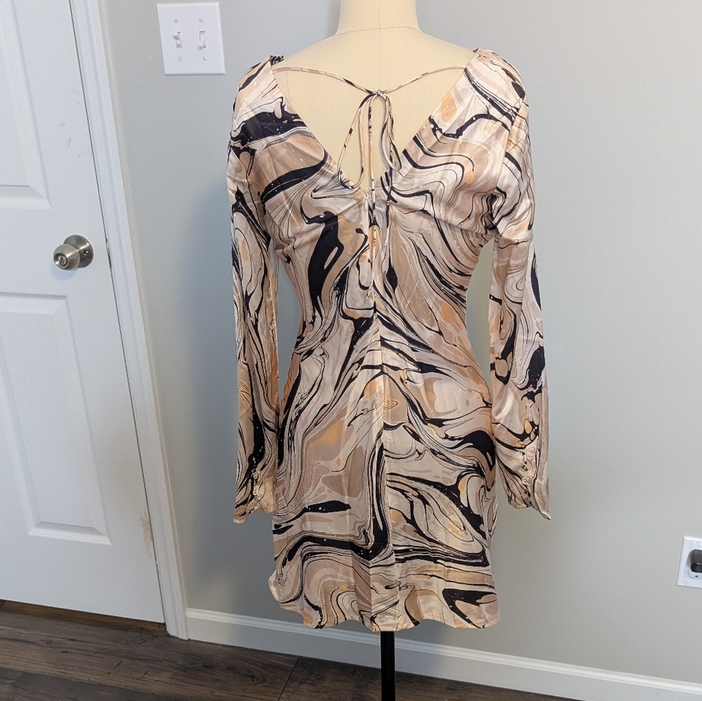 Lost And Wonder Opulance Vintage Retro Marble Print Dress See Description Small - Picture 4 of 11